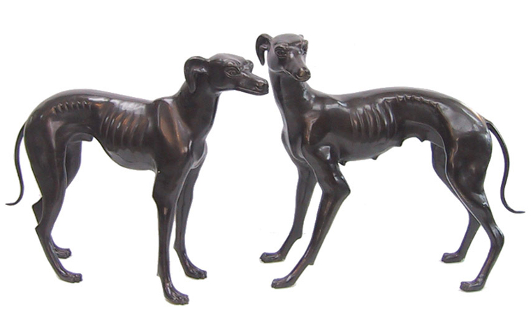 Bronze Greyhound Statues - DD 1108