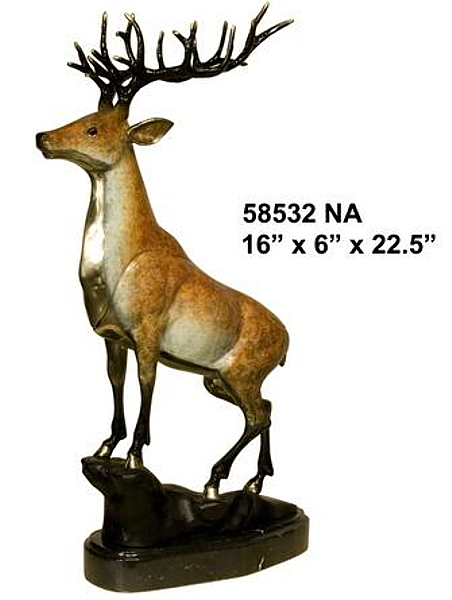 Bronze Deer Buck Statue