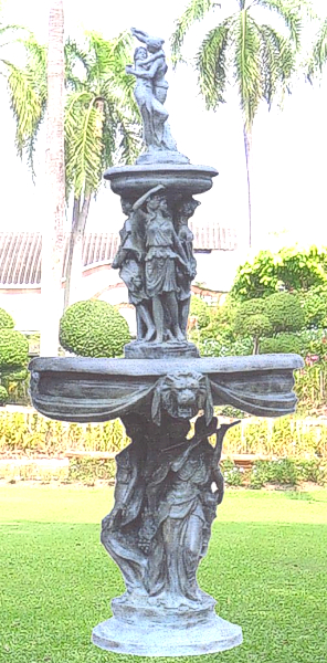 Large Bronze Tiered Ladies Fountain