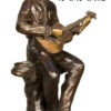 Bronze Cowboy Playing Guitar Statue