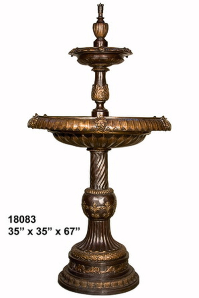 Bronze Tiered Bowl Fountain - AF 18083