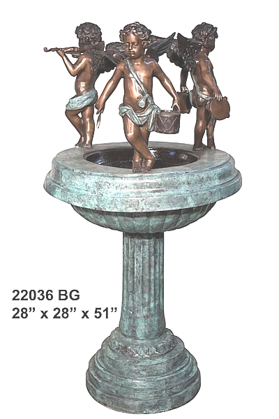 Musical Angels Bronze Fountain - AF 22036
