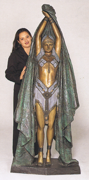 Bronze Antinea Statue