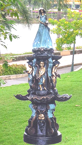 Bronze Lady & Cherub Fountain - BB 280-30