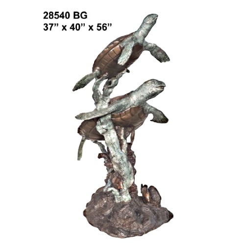 Bronze Turtle Fountain or Statue - AF 28540