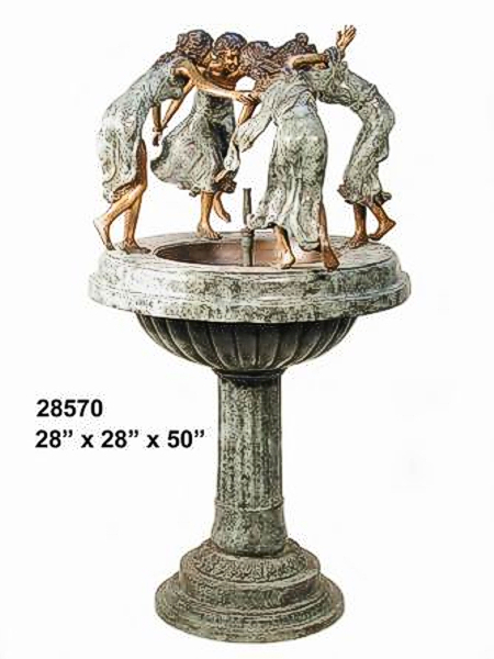 Bronze Ladies Bowl Fountain - AF 28570