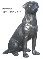 Bronze Labrador Retriever Statue - AF 28767B