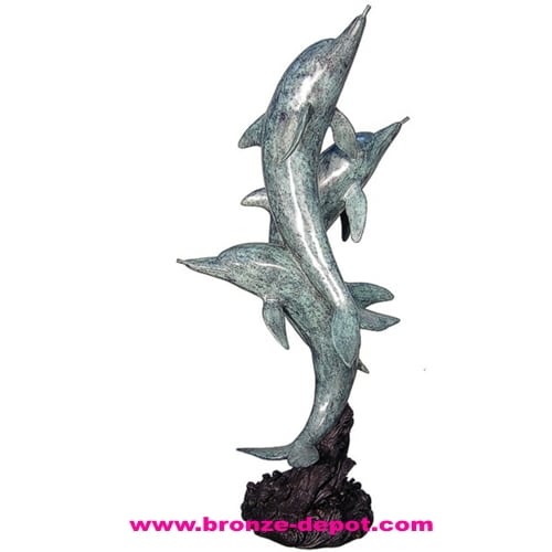 Bronze Dolphin Statues - AF 28786-S
