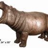 Bronze Hippopotamus Fountain Statue