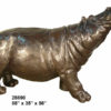 Bronze Hippopotamus Fountain Statue (color choice)