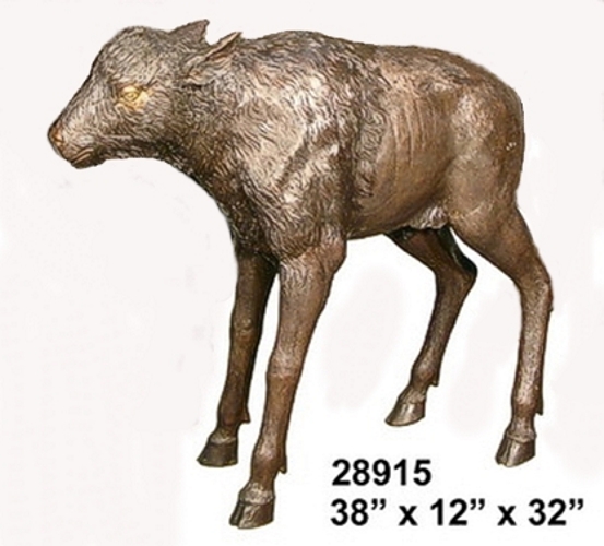 Bronze Bison Calf Statue - AF 28915