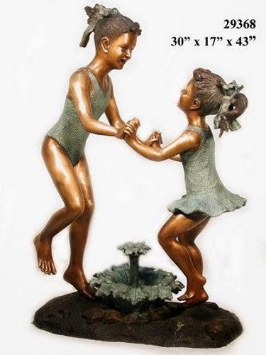Bronze Dancing Girls Fountain - AF 29368