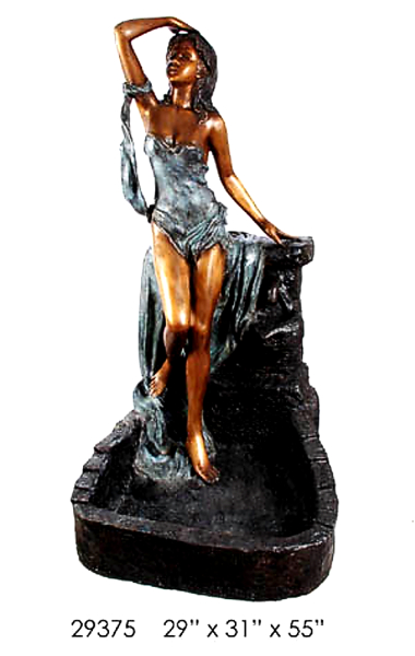 Bronze Sexy Lady Water Fountain - AF 29375