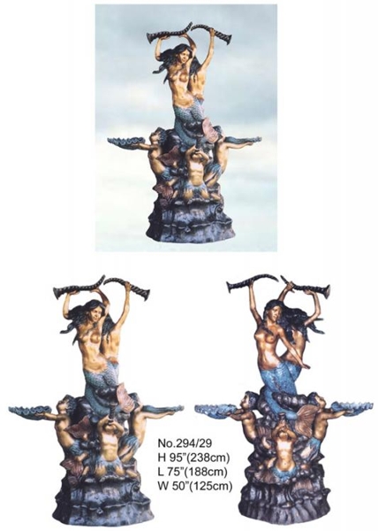 Bronze Mermaid Statues - BB 294-29-S