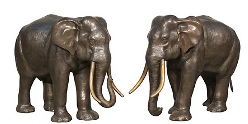 Bronze Elephant Statue - AF 29466 7