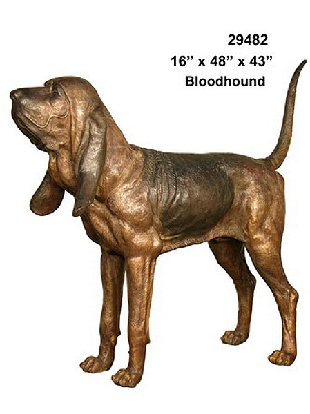 Bronze Bloodhound Statue