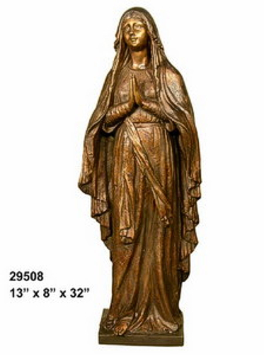 Bronze Virgin Mary Statue - AF 29508