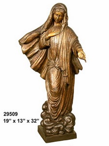 Bronze Madonna Statue - AF 29509