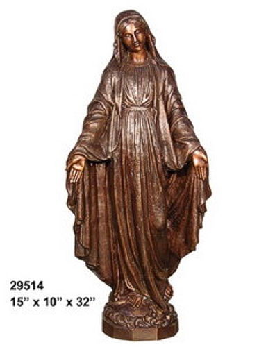 Bronze  Virgin Mary Statue - AF 29514