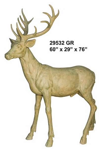 Bronze Deer Buck Statues - AF 29532GR