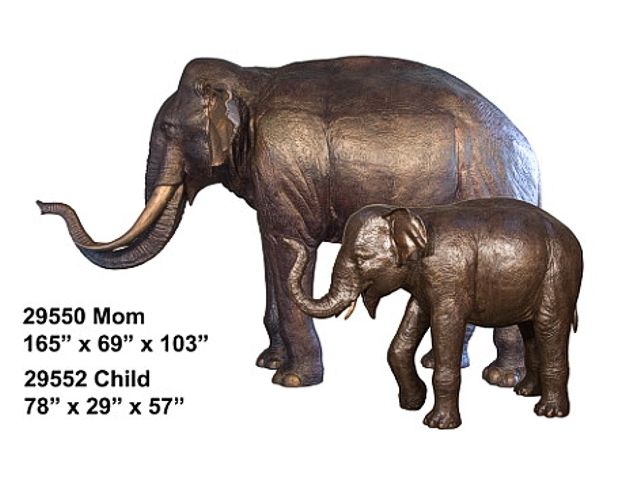 Bronze Elephant Statue - AF 29550-52