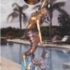 Bronze Mermaid & Seahorse Fountain
