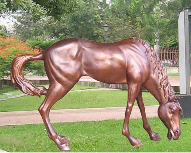 Bronze Grazing Horse Statue - BB 348-9