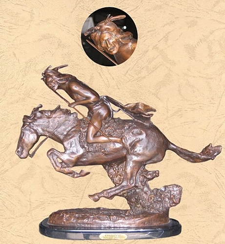 Bronze Remington Cheyenne Statue - BB 356/5