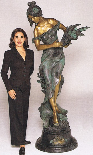 Bronze Lady Wheat Statue