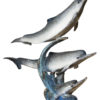 Bronze Jumping Dolphin Statue