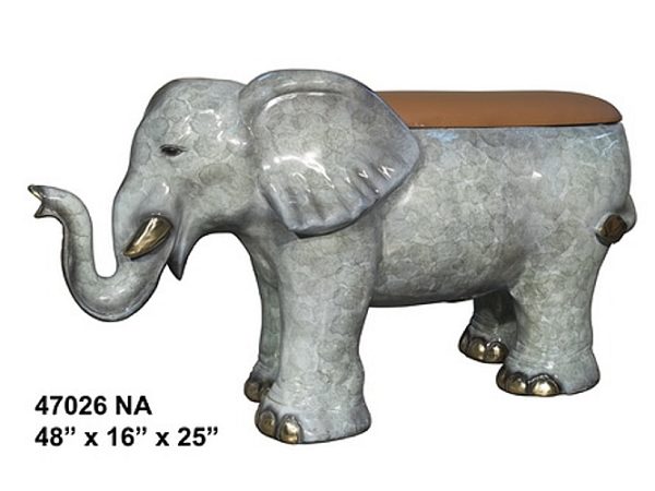 Bronze Elephant Bench