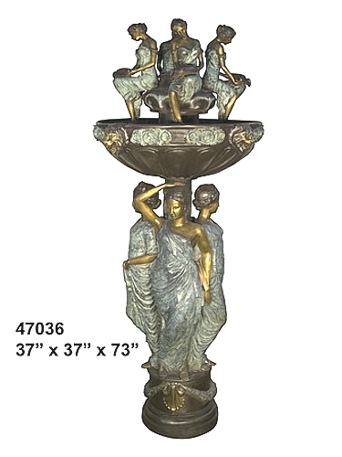 Bronze Four Ladies Fountain - AF 47036
