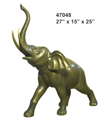 Bronze Elephant Tabletop Statue - AF 47048