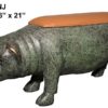 Bronze Pig Bench