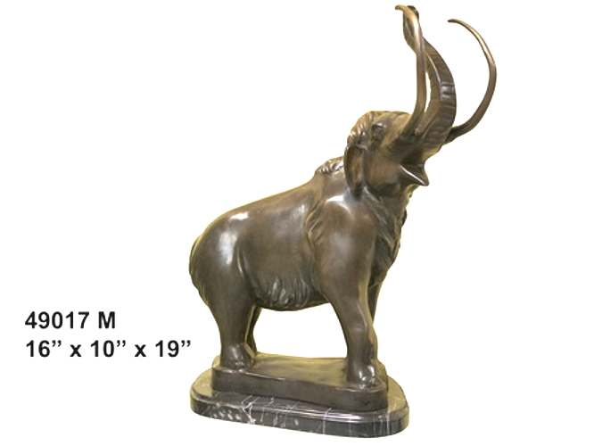 Bronze Elephant Tabletop Statue - AF 49017M