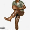 Bronze Football Player Statue