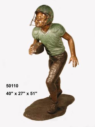 Bronze Boy Football Player Statue | Bronze Football Statues - AF 50110