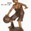 Bronze Boy Basketball Player Statue