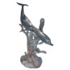 Bronze Dolphins on Reef Fountain (Choice of color)