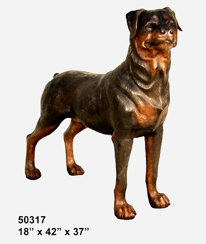 Bronze Rottweiler Statue - AF 50317