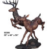 Bronze Deer Buck & Doe Statues