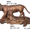 Bronze Stalking Tiger Statue