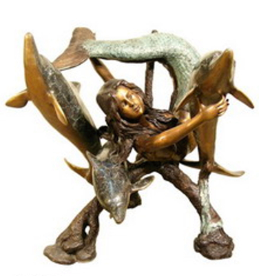 Bronze Mermaid Statue - AF 50522