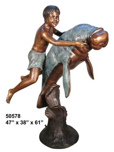 Bronze Manatee, Calf Statues
