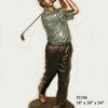 Bronze Golfer Tee Off Statue
