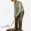 Bronze Life-Sized Golfer Statue