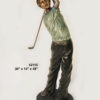 Bronze Golfer Boy Statue