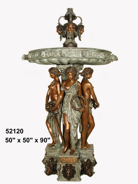 Bronze La Justice Ladies Fountain - AF 52120