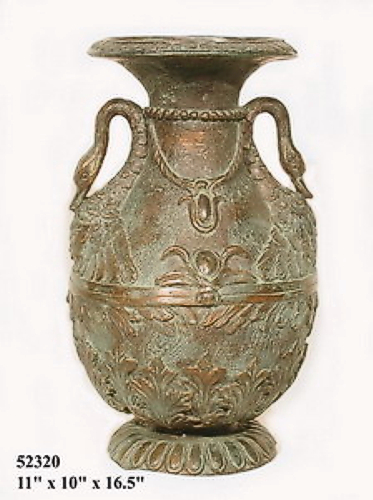 Bronze Urn Swan Handles