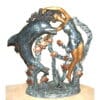 Lady Dancing with Dolphin Bronze Fountain